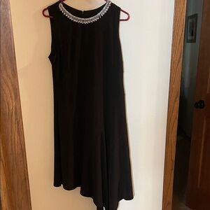 MSK Black Dress with Silver Accents